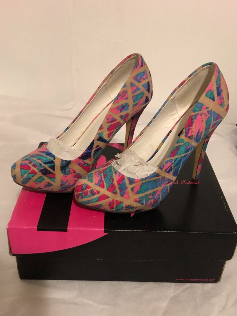 Michael Antonio Launey-PRT Geometric Platform Heels 7.5